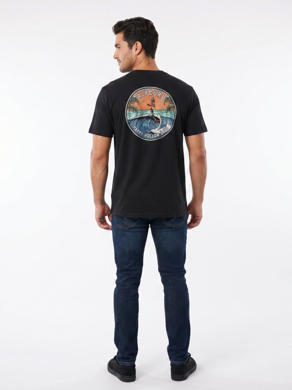 *Ripcurl Black 'Happy Hollow Days' Graphic T-Shirt